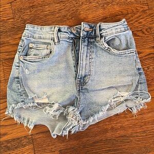 Women's Distressed Denim Shorts